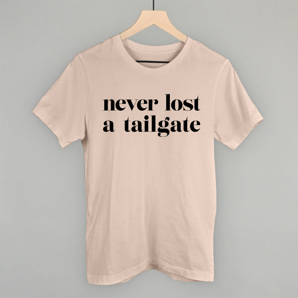 Never Lost A Tailgate T-Shirt from Homage. | Ash | Vintage Apparel from Homage.