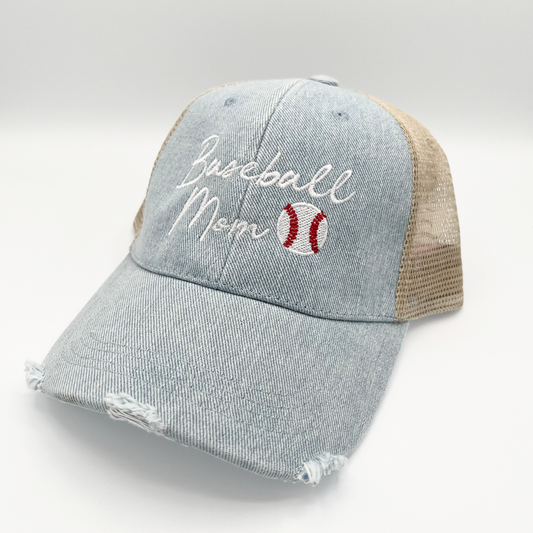 Baseball Mom Script Hat