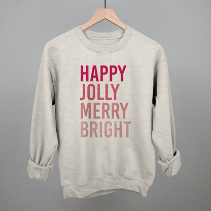 Happy Jolly Merry Bright (Pink)