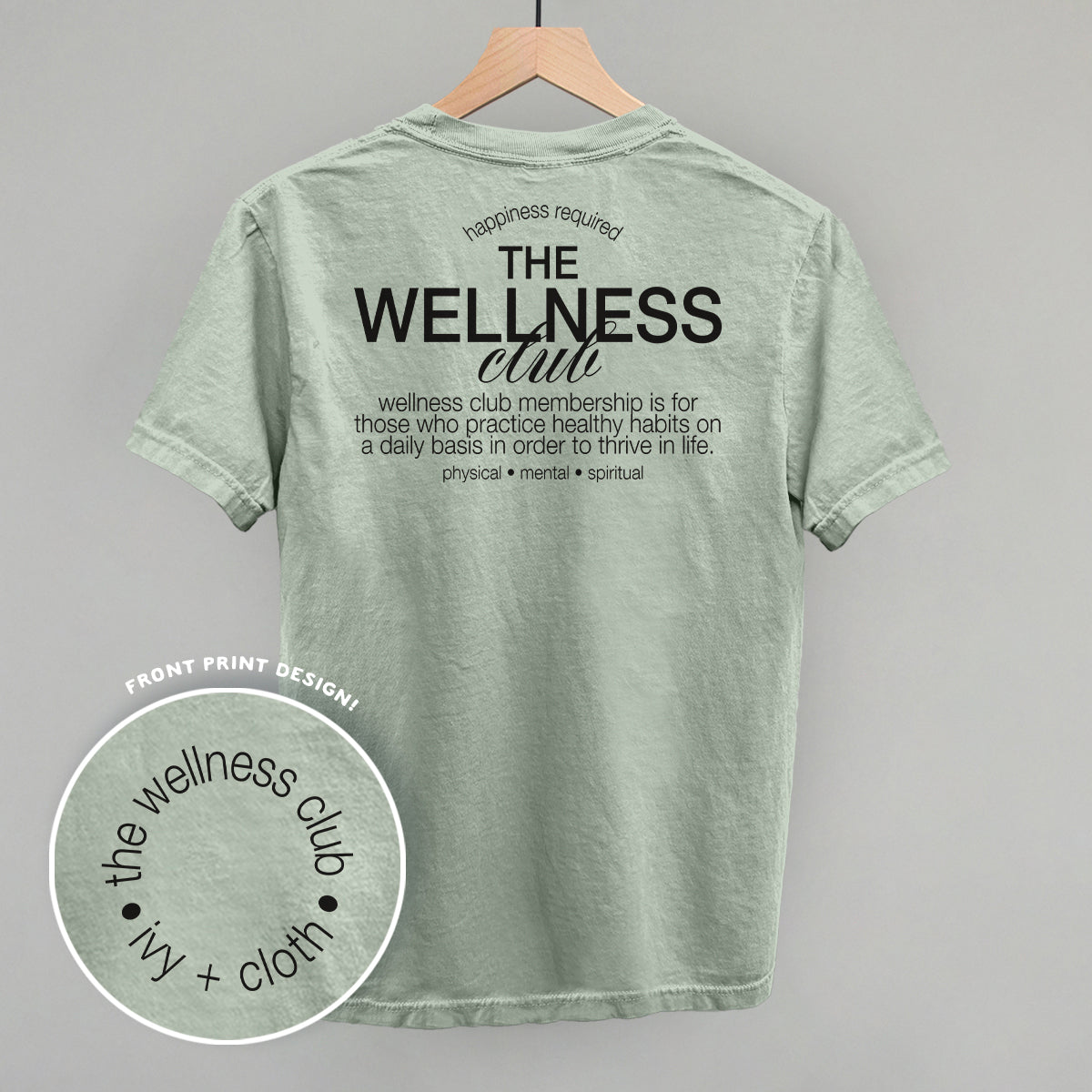 The Wellness Club Black (Back Print)