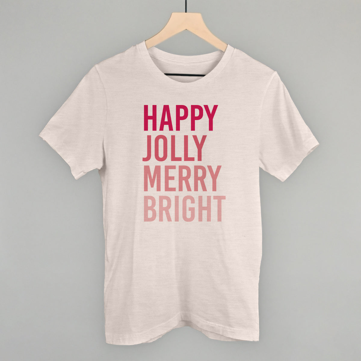 Happy Jolly Merry Bright (Pink)