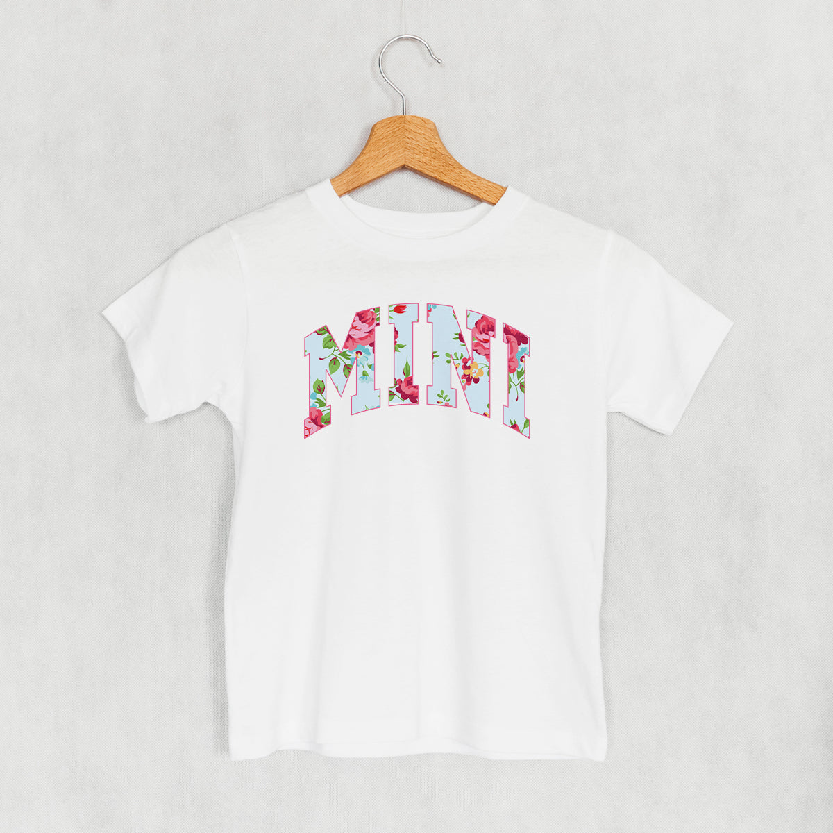 Mini (Block Letter Floral) (Kids)