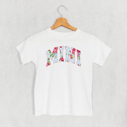 Mini (Block Letter Floral) (Kids)