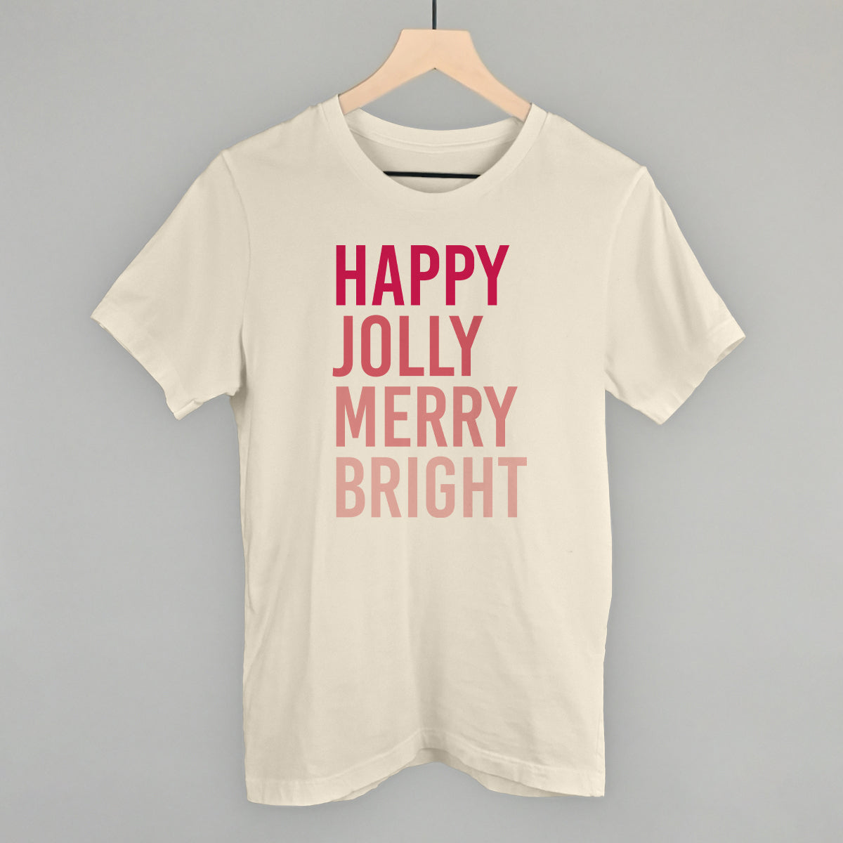 Happy Jolly Merry Bright (Pink)