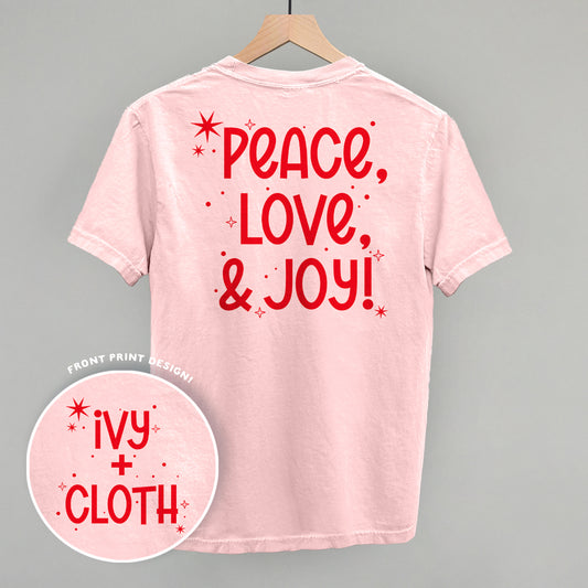 Peace, Love, And Joy (Red) Back Print