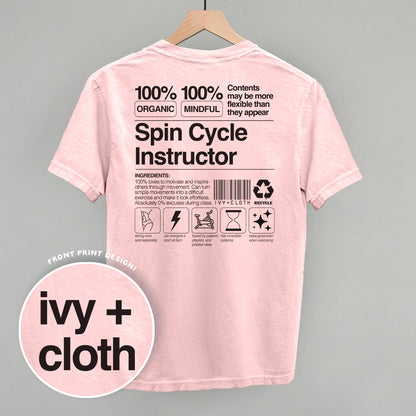 Spin Cycle Instructor Nutrition Facts (Back Print)