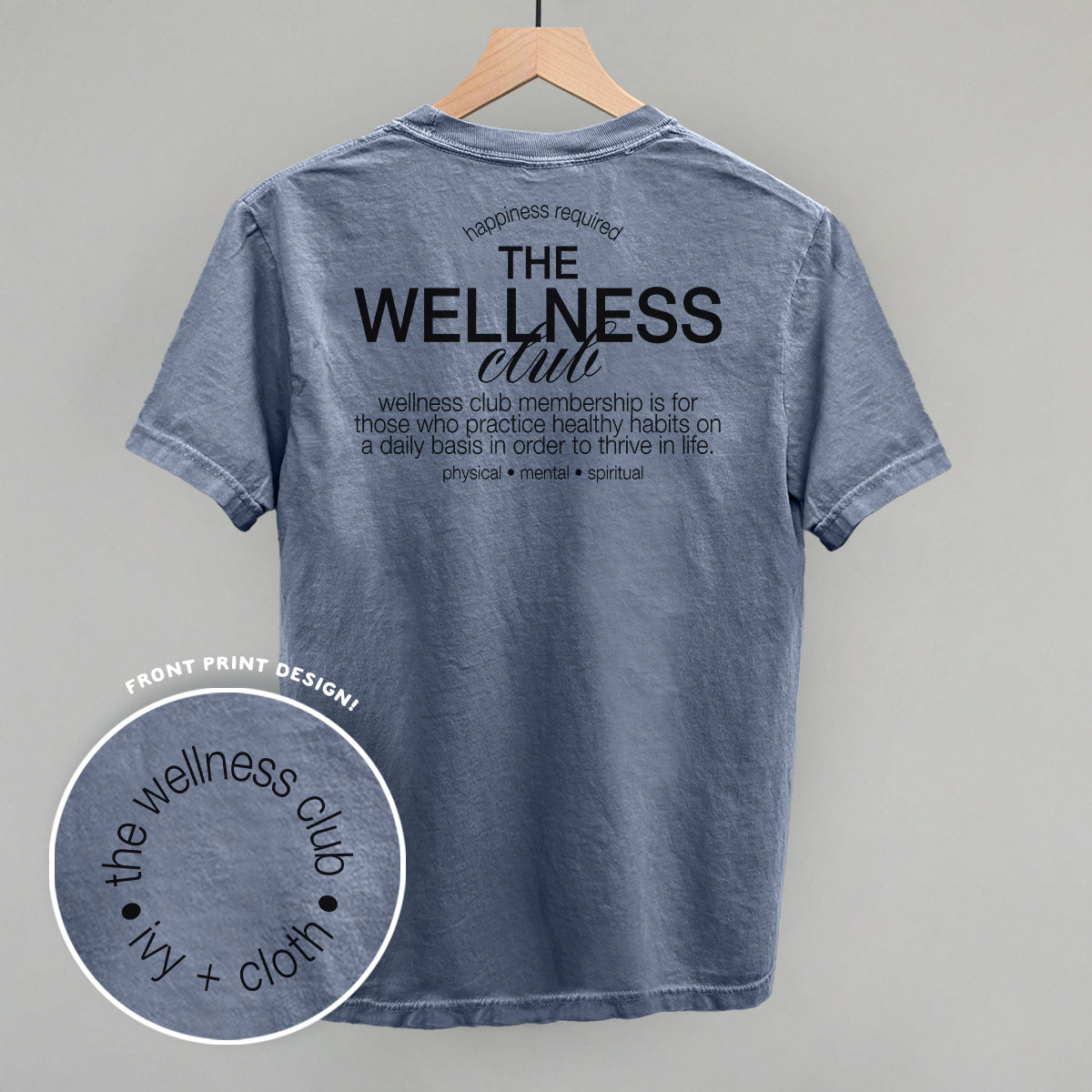 The Wellness Club Black (Back Print)