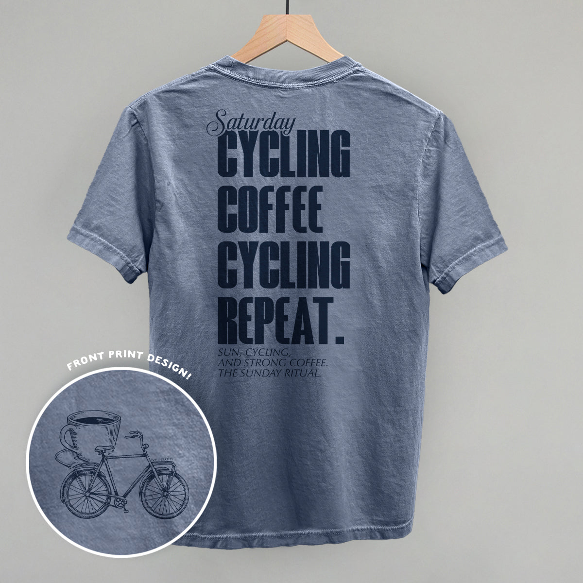 Saturday Cycling and Coffee (Back Print)