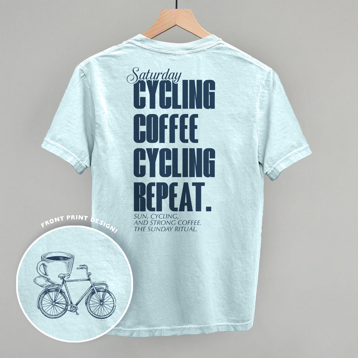 Saturday Cycling and Coffee (Back Print)