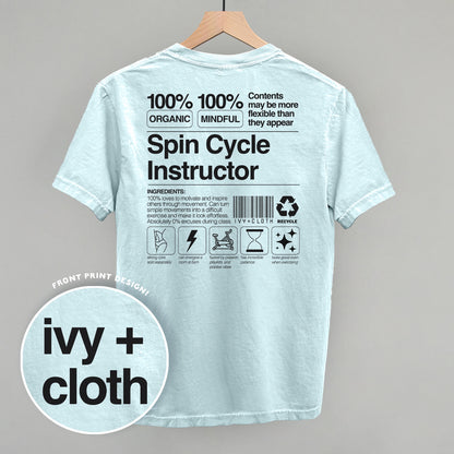 Spin Cycle Instructor Nutrition Facts (Back Print)