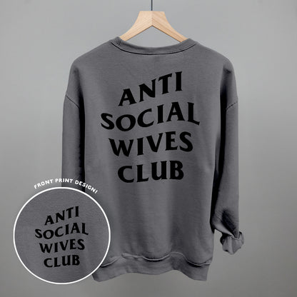 Anti Social Wives Club (Black) (Back Print)