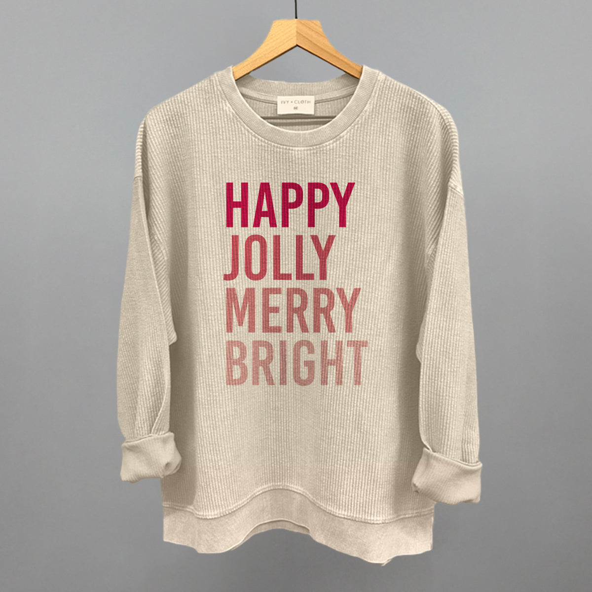 Happy Jolly Merry Bright (Pink)