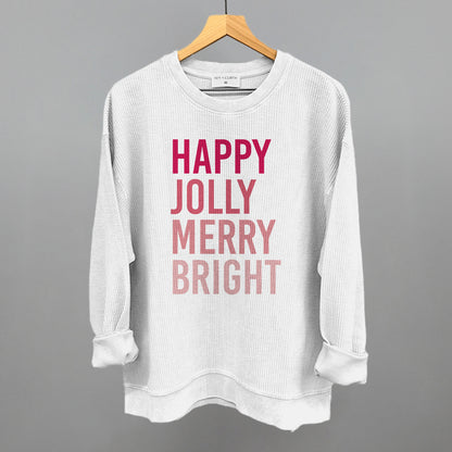 Happy Jolly Merry Bright (Pink)