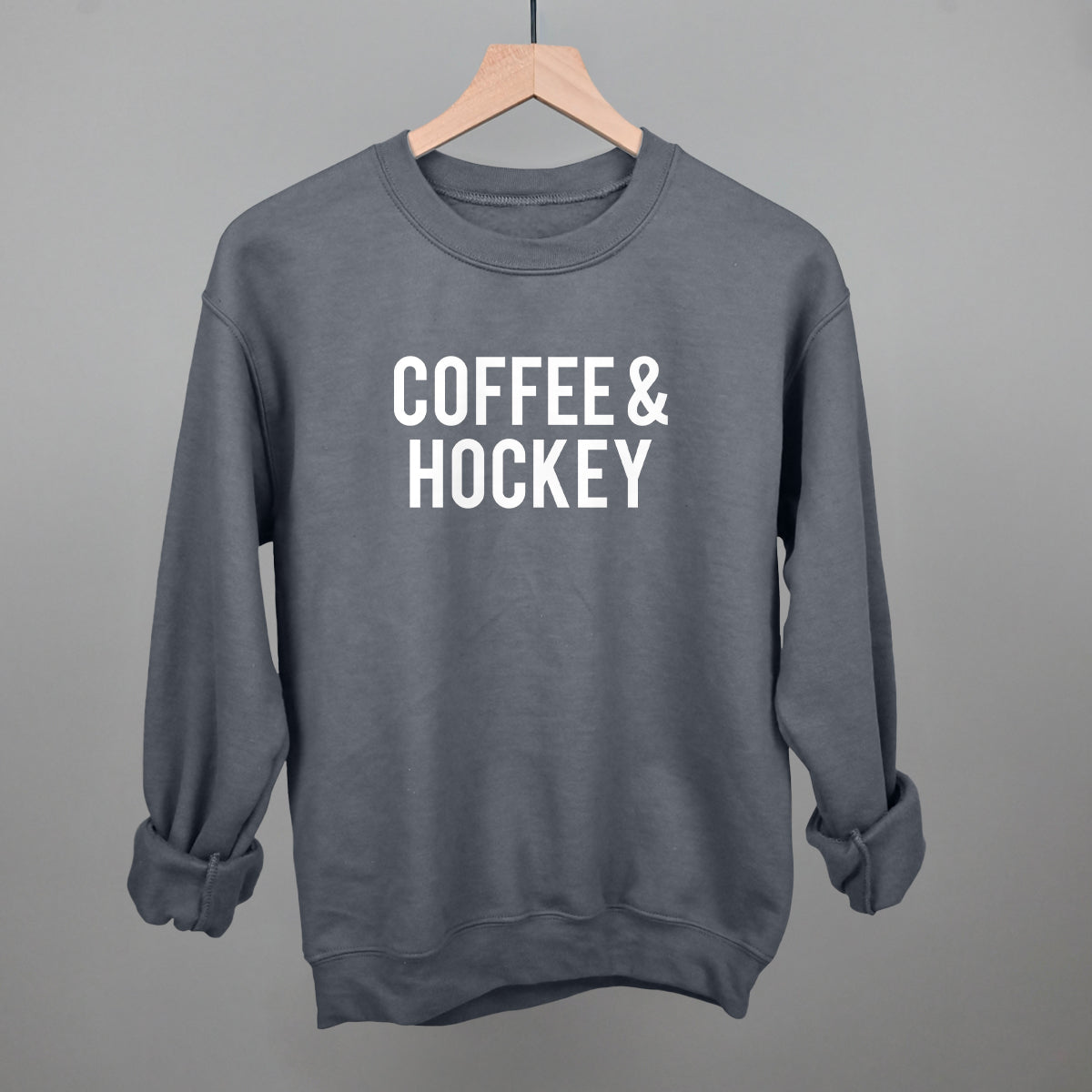 Coffee Is My Valentine Super Comfy Crew Neck Heather Grey Unisex