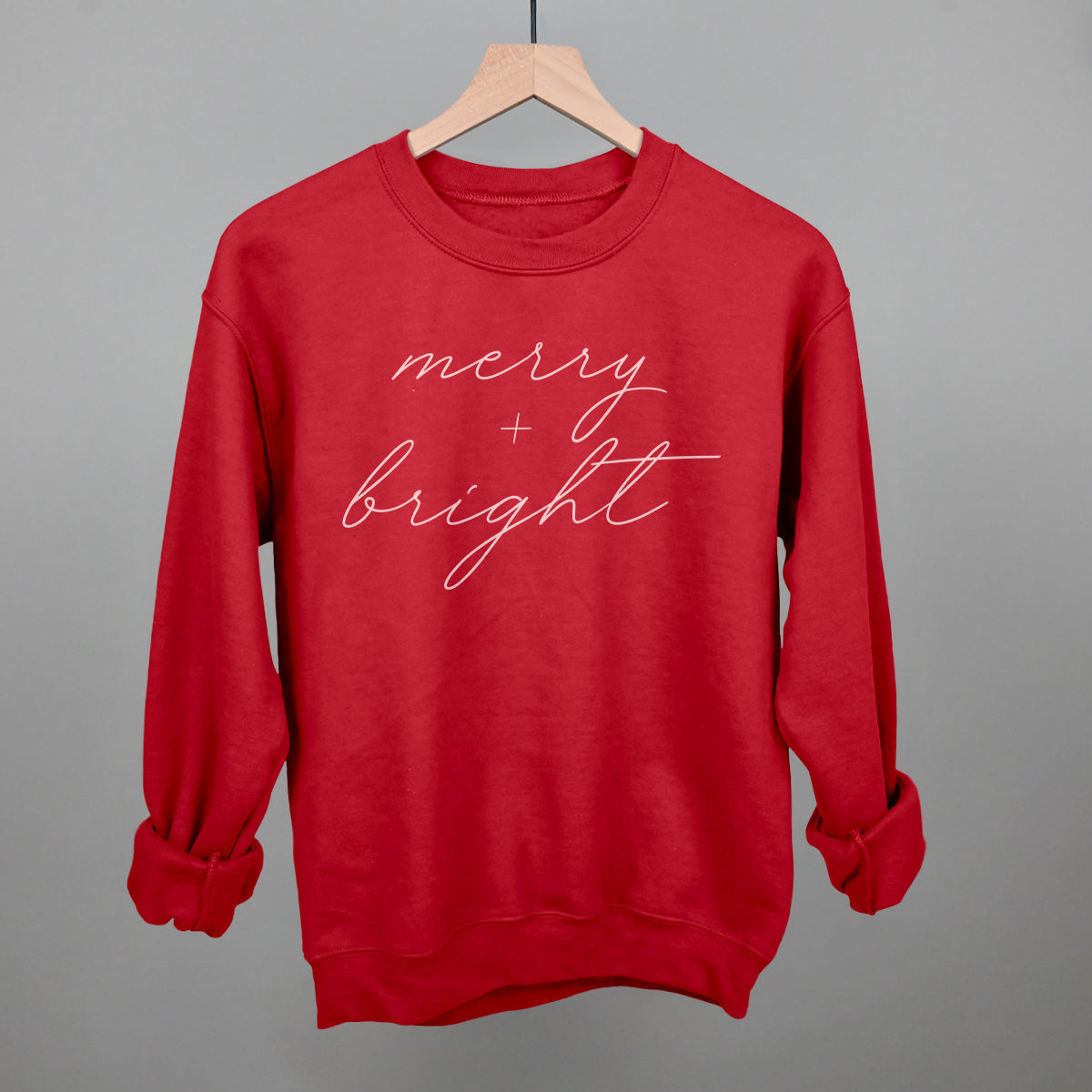 Merry And Bright White Script T-Shirt | Holiday Cheer Apparel | Ivy and ...