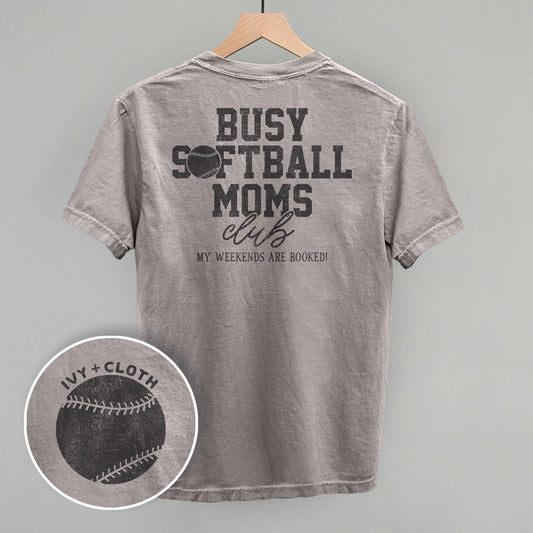 Busy Softball Moms Club (Back Print)