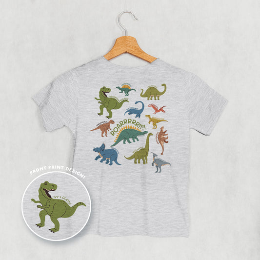 Dinosaur Doodles Blue/Green (Kids Back Print)