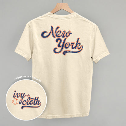 New York Baseball (Blue/Orange) (Back Print)