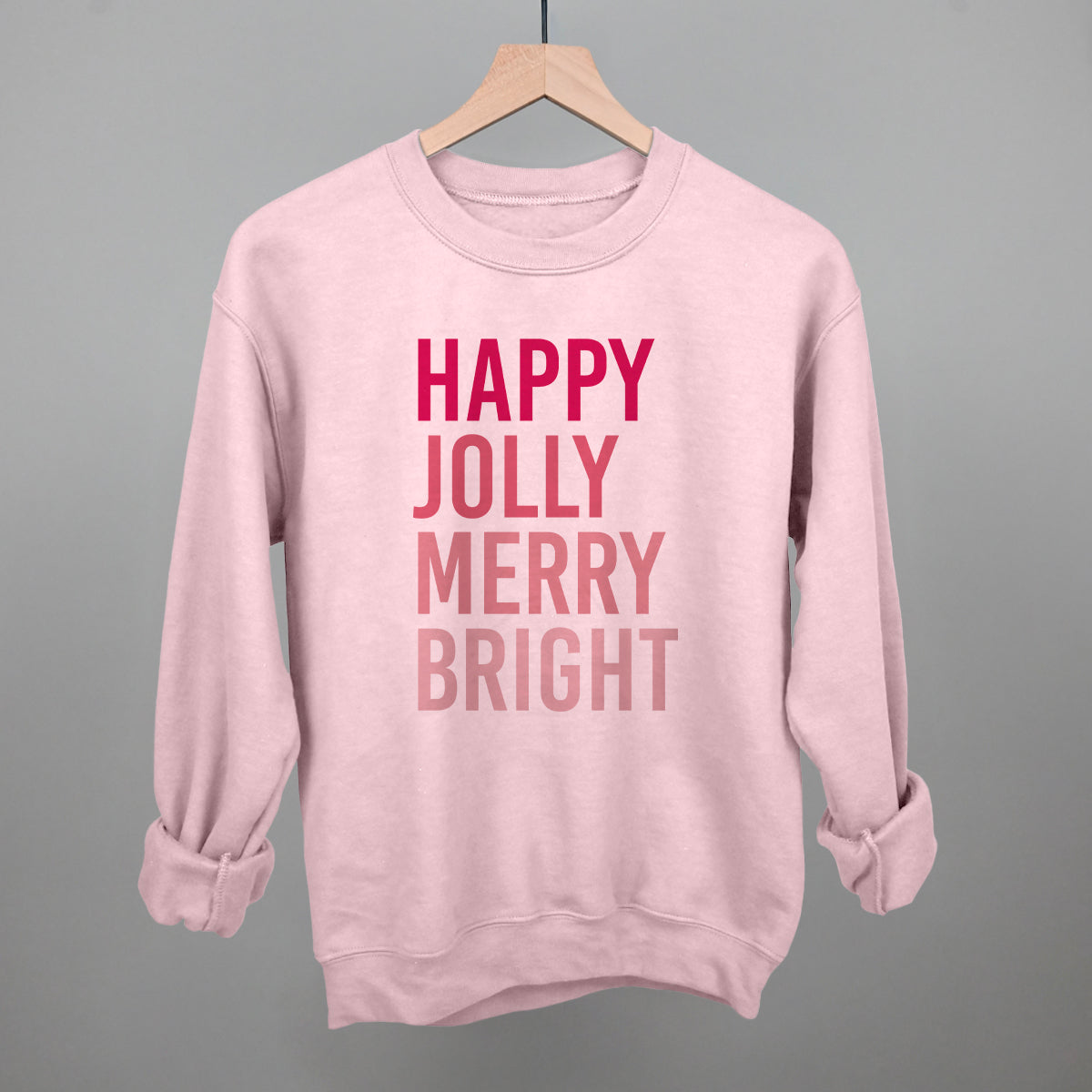 Happy Jolly Merry Bright (Pink)