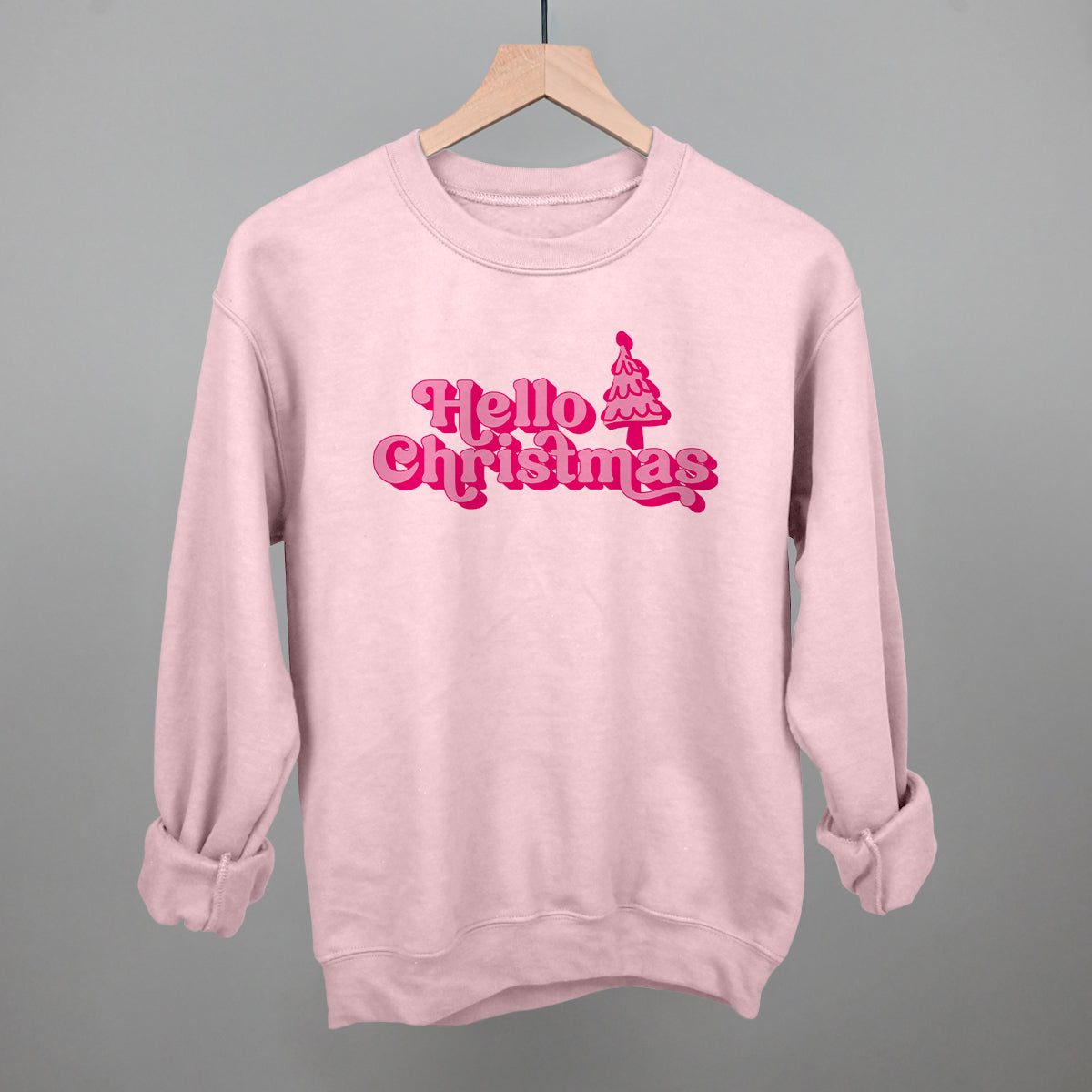 Hello Christmas Pink Retro