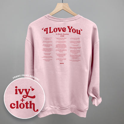 I Love You Book Quotes Back Print