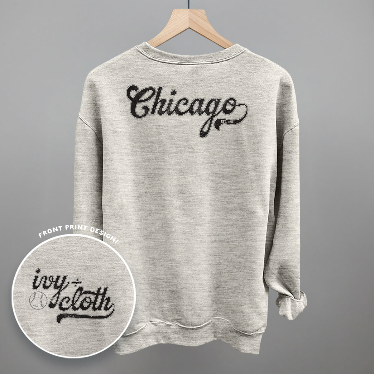 Chicago Baseball (Black/Grey) (Back Print)