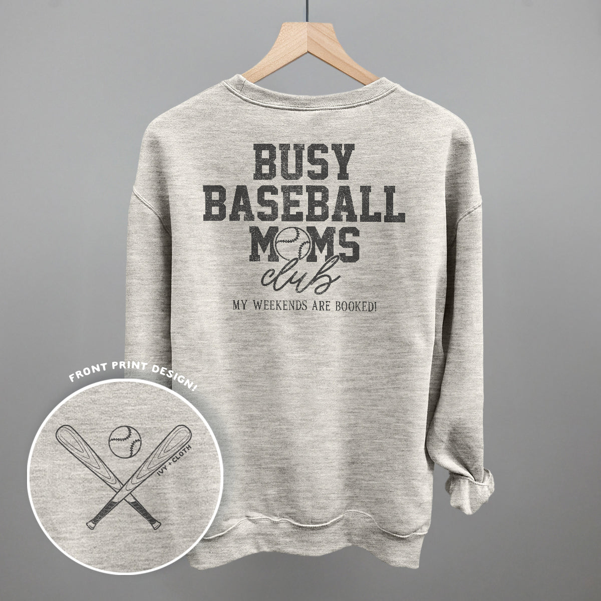 Busy Baseball Moms Club (Back Print)