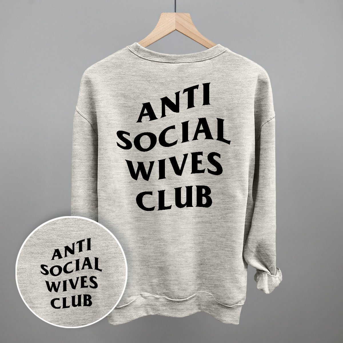 Anti Social Wives Club (Black) (Back Print)