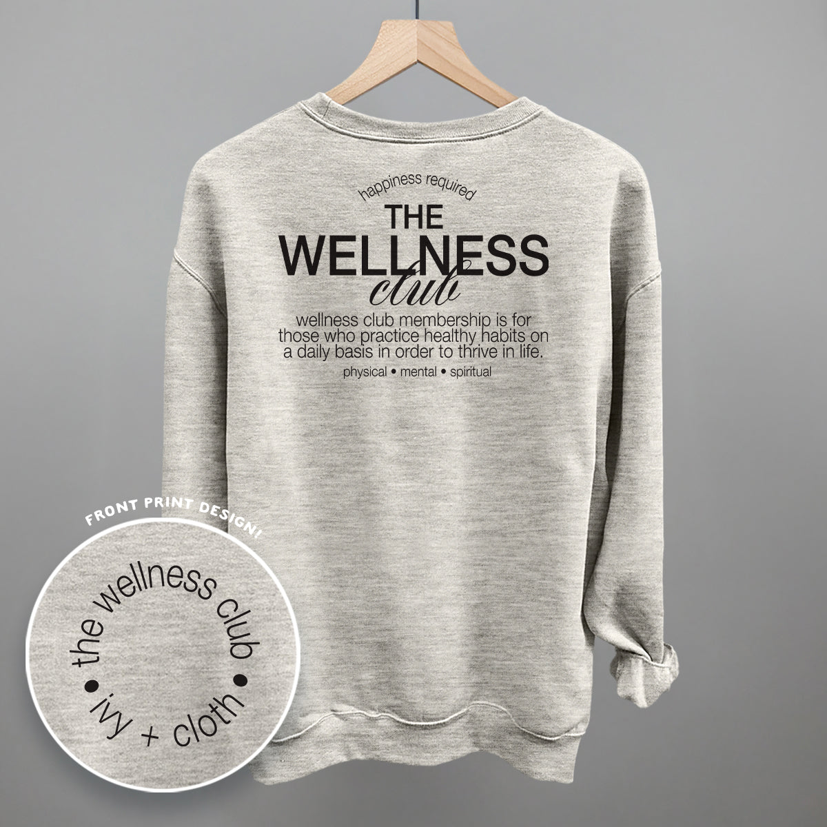 The Wellness Club Black (Back Print)