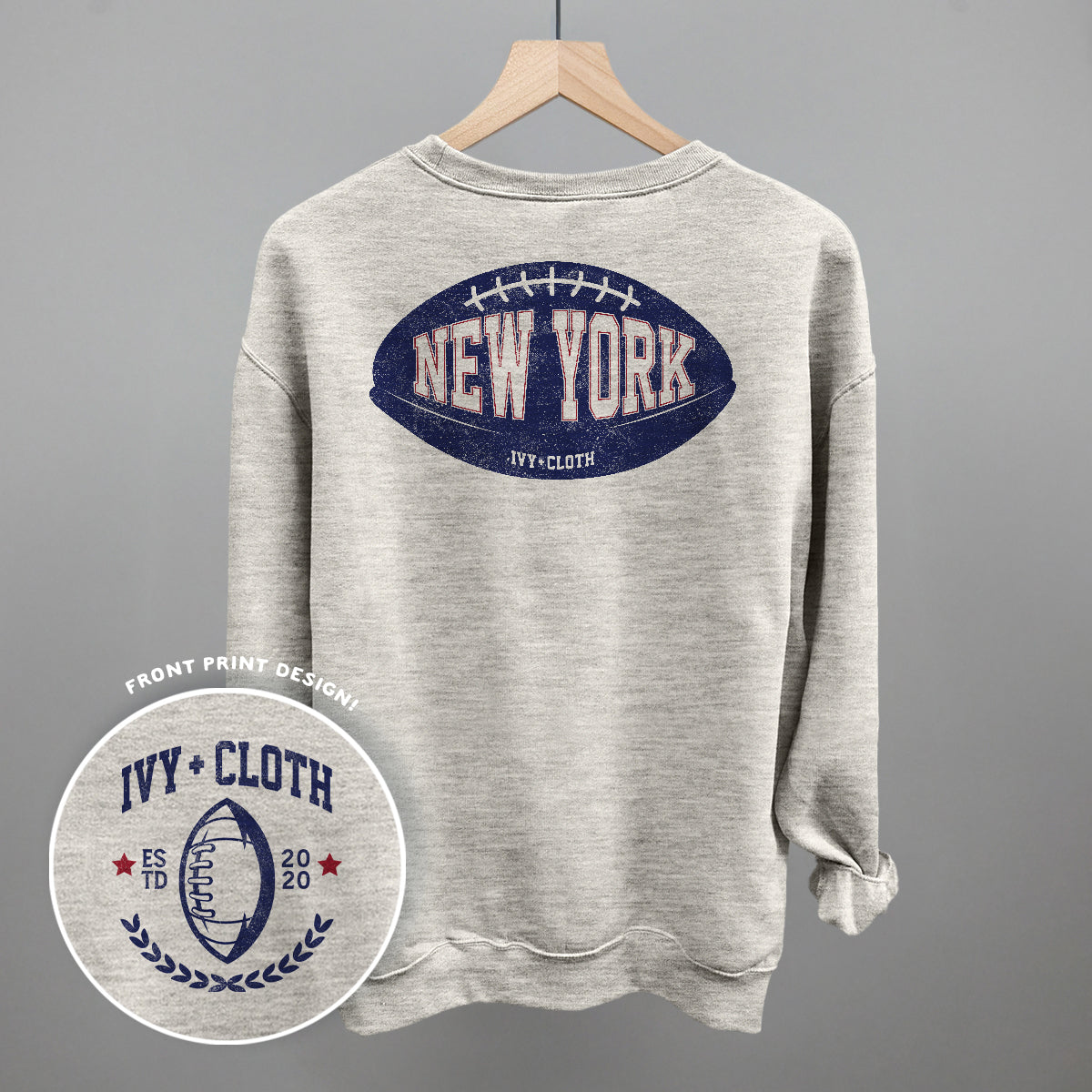 New York Football (Blue) (Back Print)