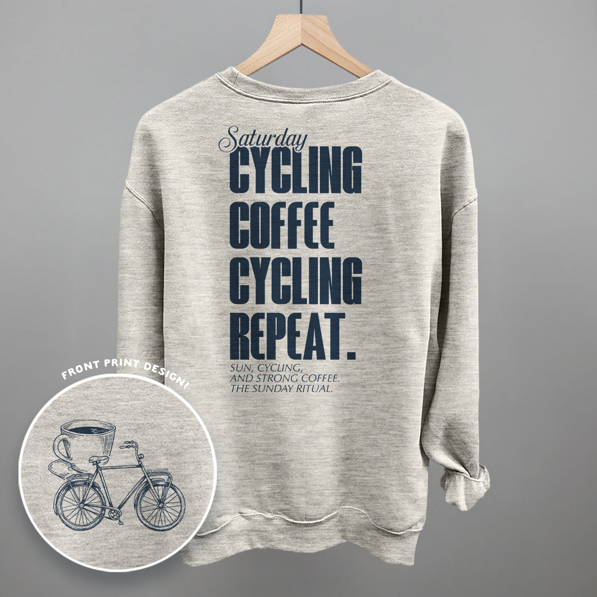 Saturday Cycling and Coffee (Back Print)