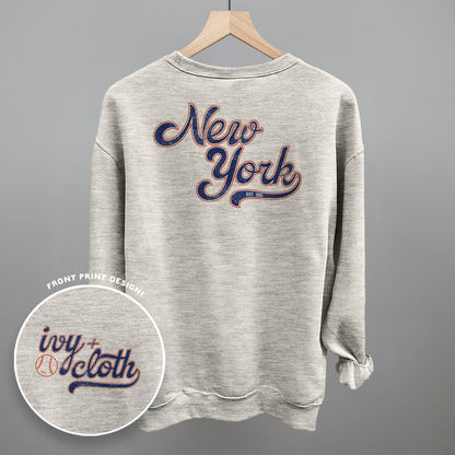 New York Baseball (Blue/Orange) (Back Print)