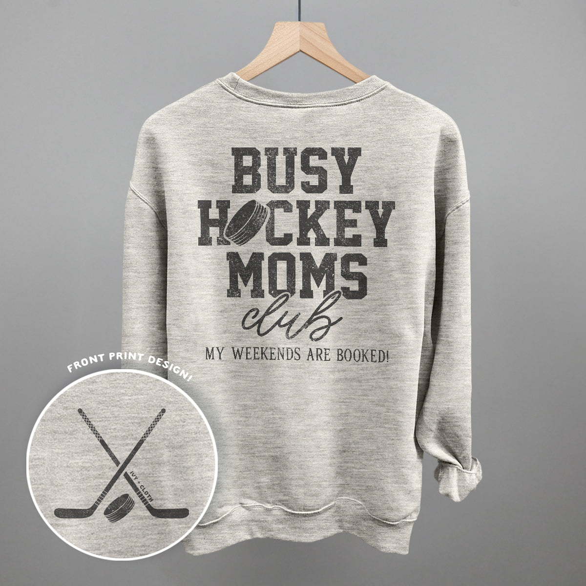 Busy Hockey Moms Club (Back Print)