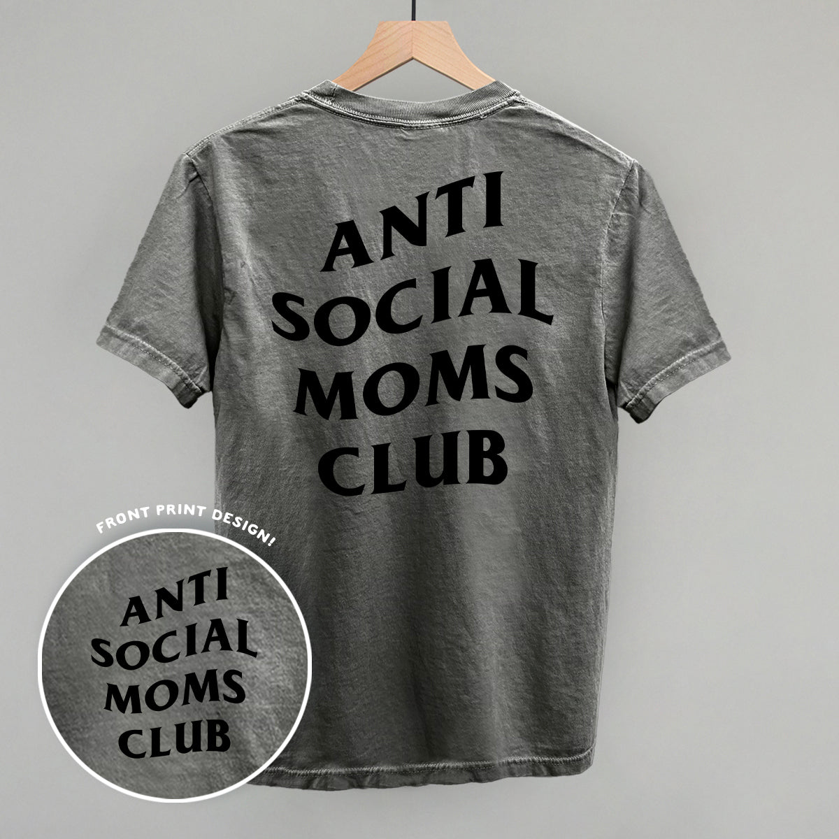 Anti Social Moms Club (Black) (Back Print)