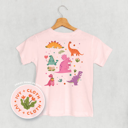 Dinosaur Doodles Pink/Purple (Kids Back Print)