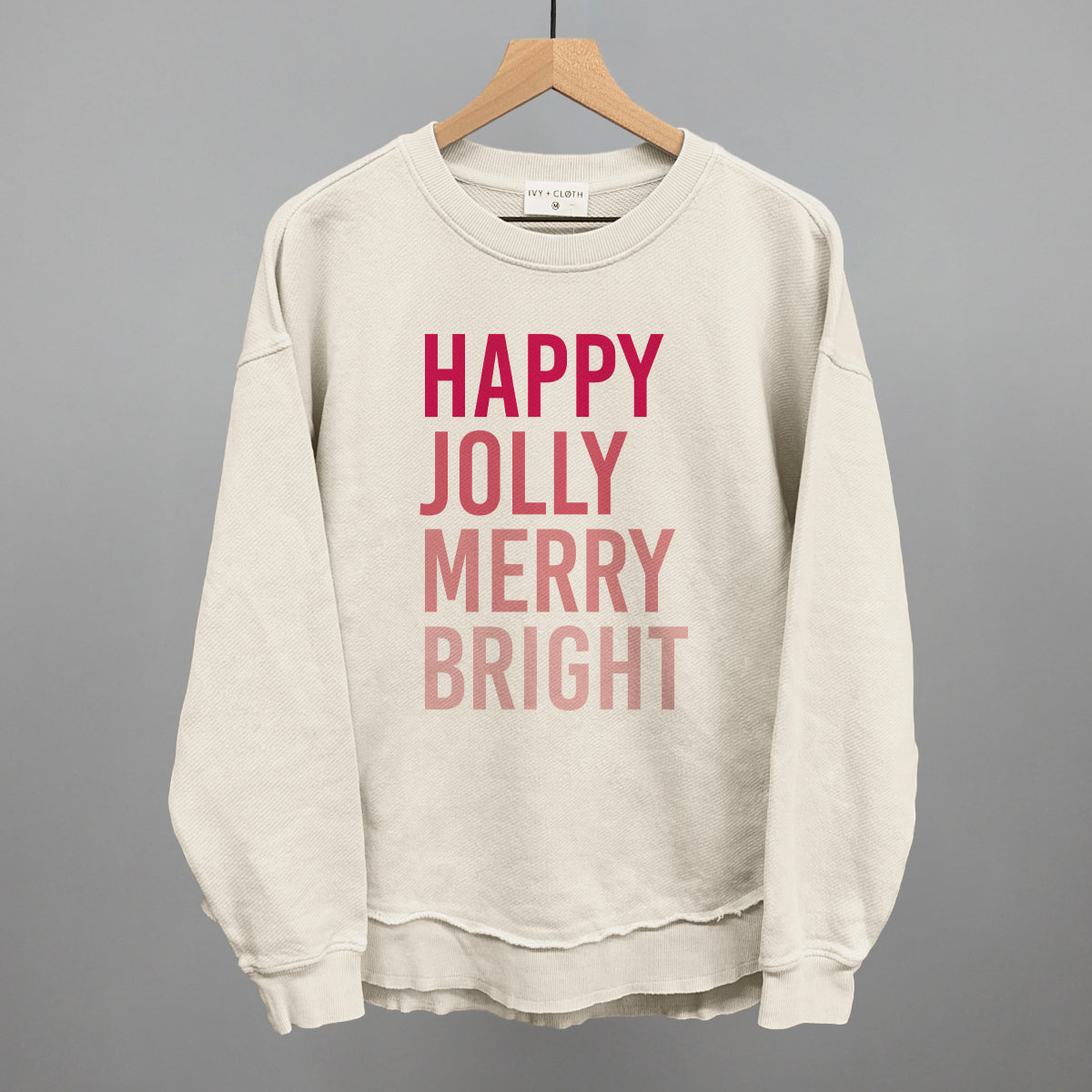 Happy Jolly Merry Bright (Pink)