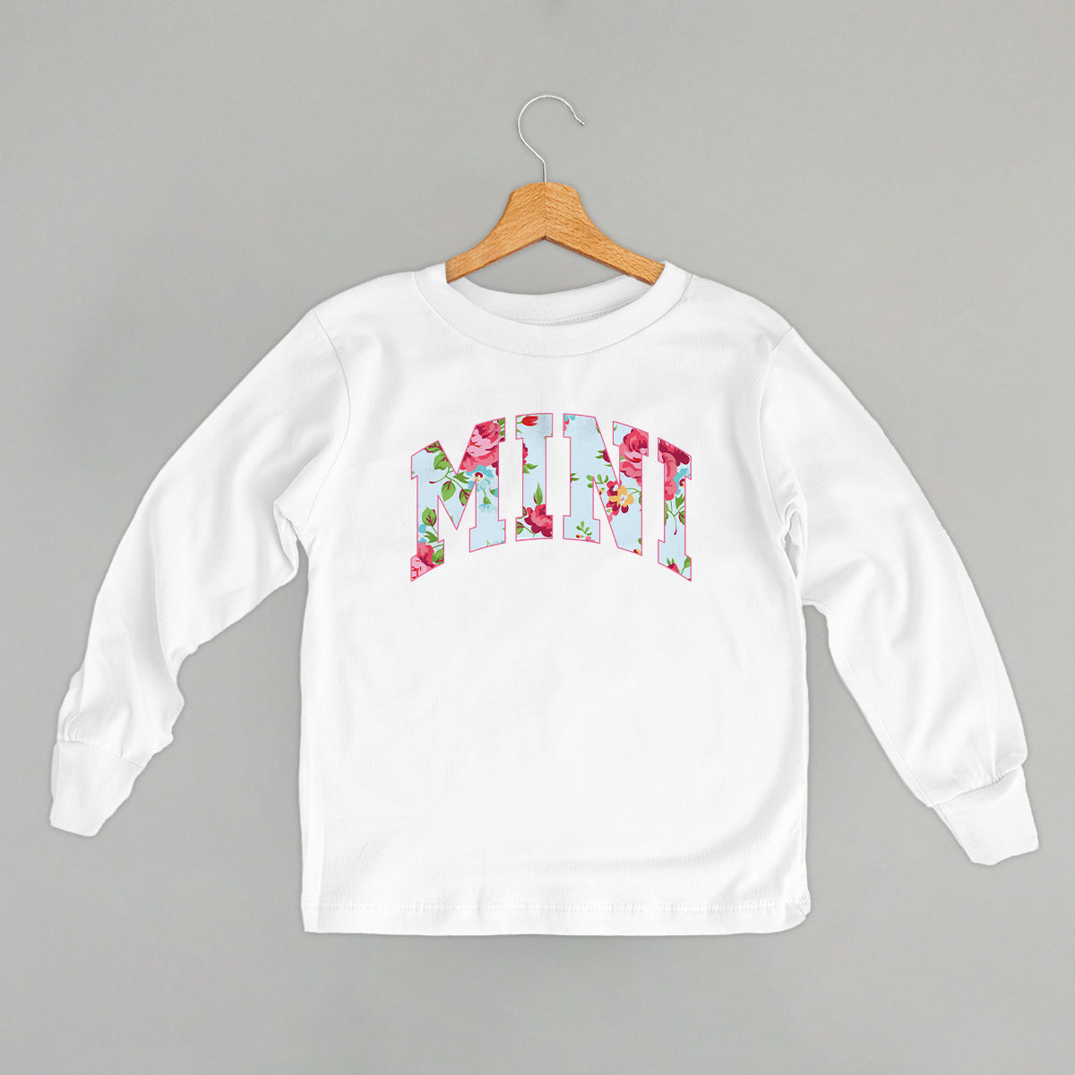 Mini (Block Letter Floral) (Kids)