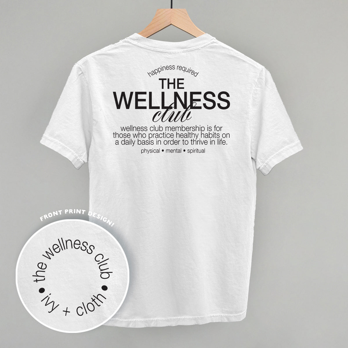 The Wellness Club Black (Back Print)