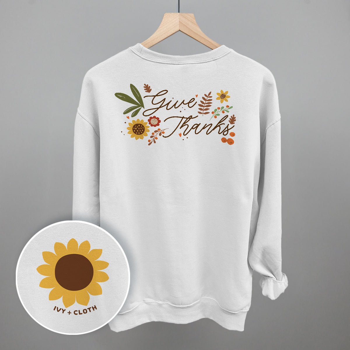 Give Thanks Fall Doodle (Back Print)