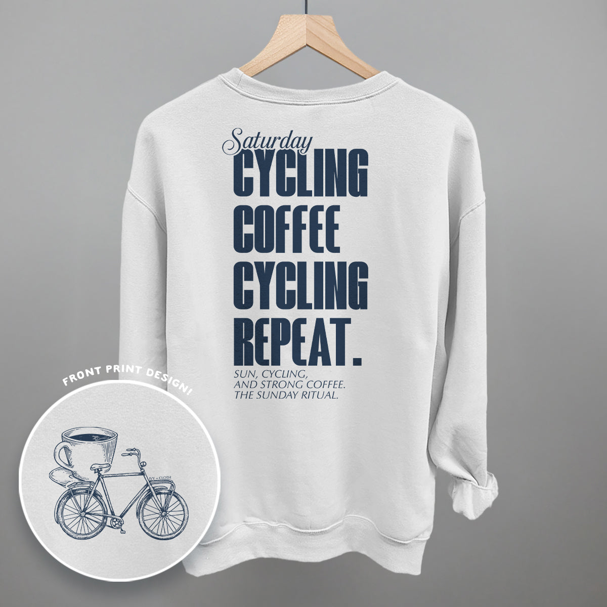 Saturday Cycling and Coffee (Back Print)