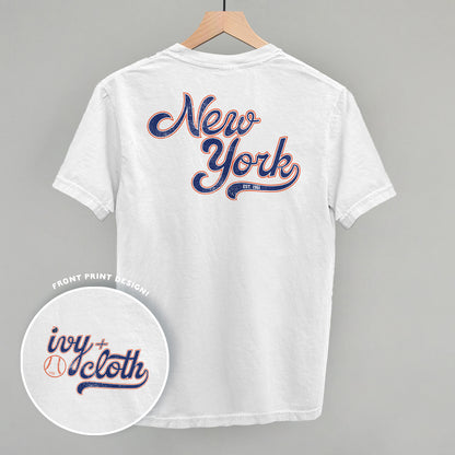 New York Baseball (Blue/Orange) (Back Print)