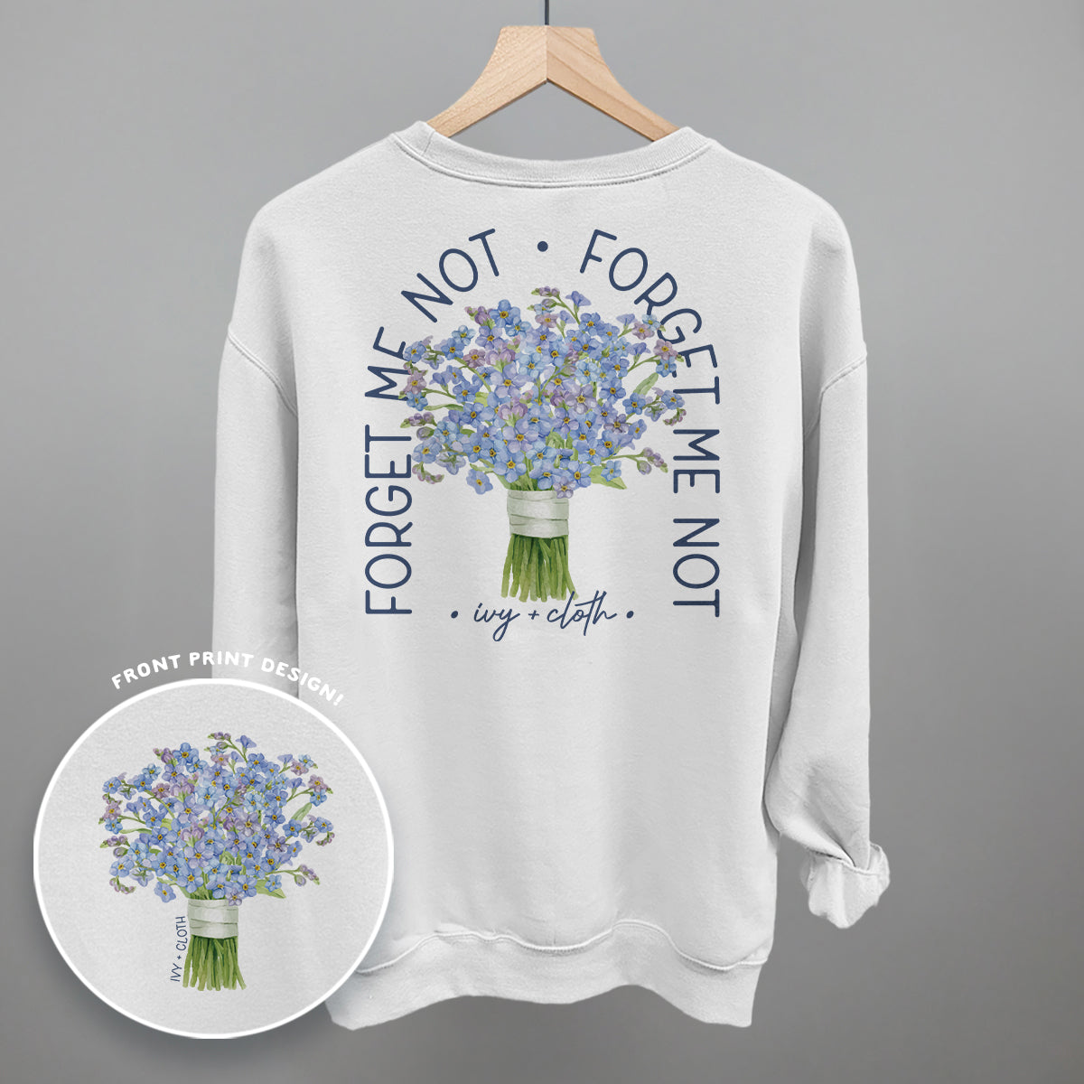 Forget Me Not Bouquet (Back Print)