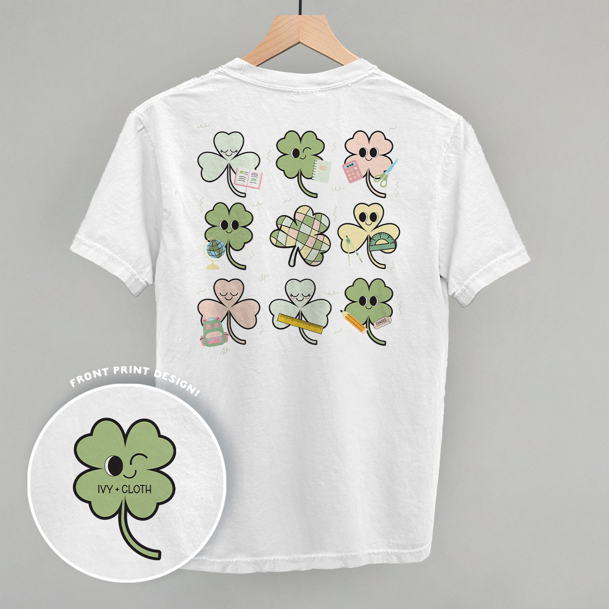 School Supplies Shamrocks (Back Print)