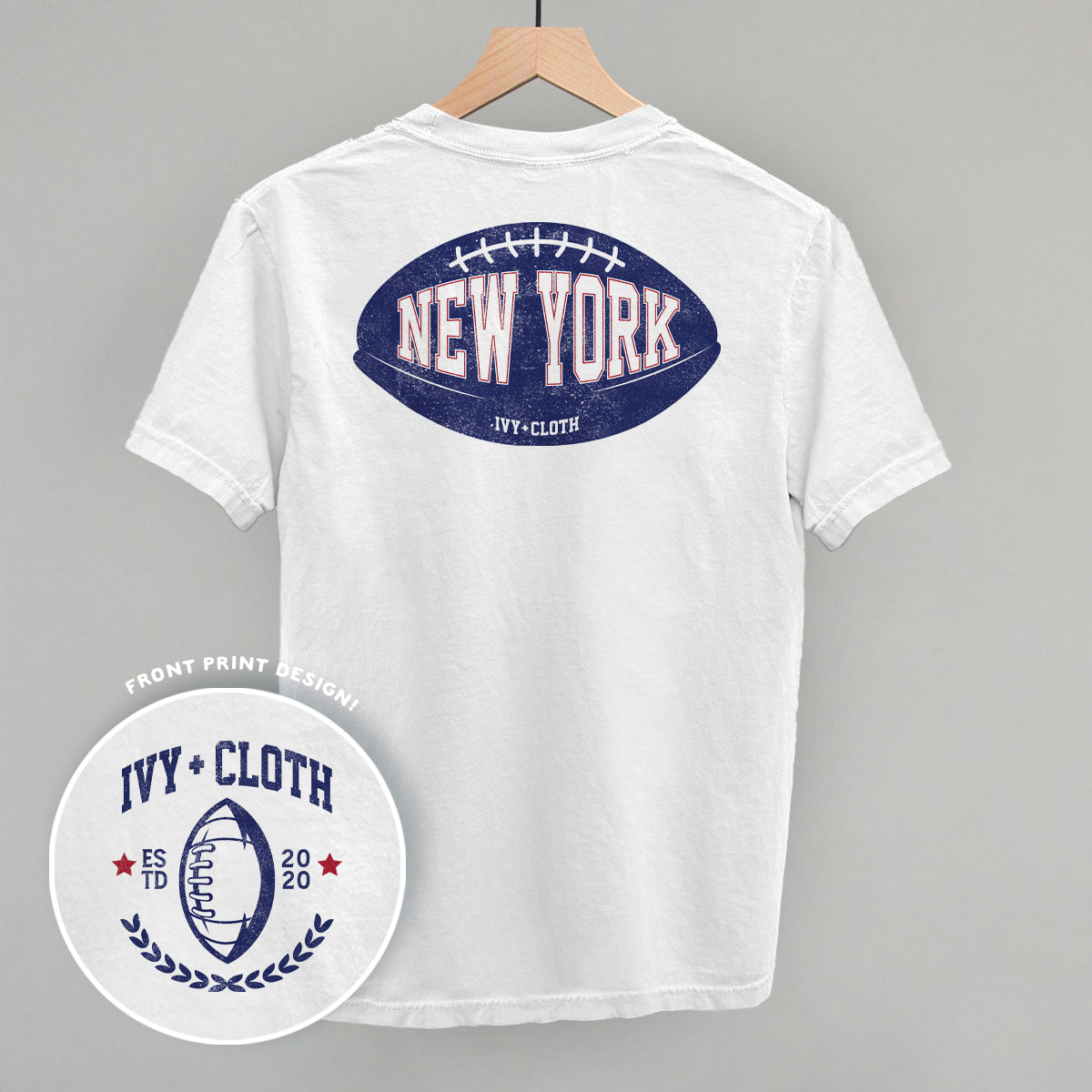 New York Football (Blue) (Back Print)