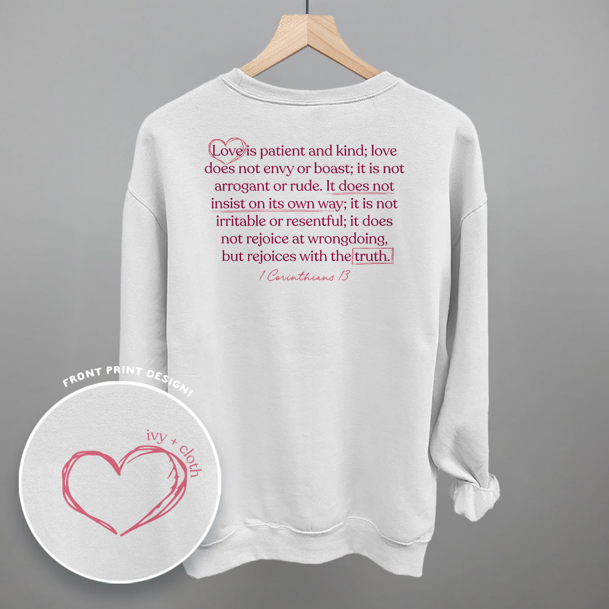 Love Is Patient And Kind (Back Print)