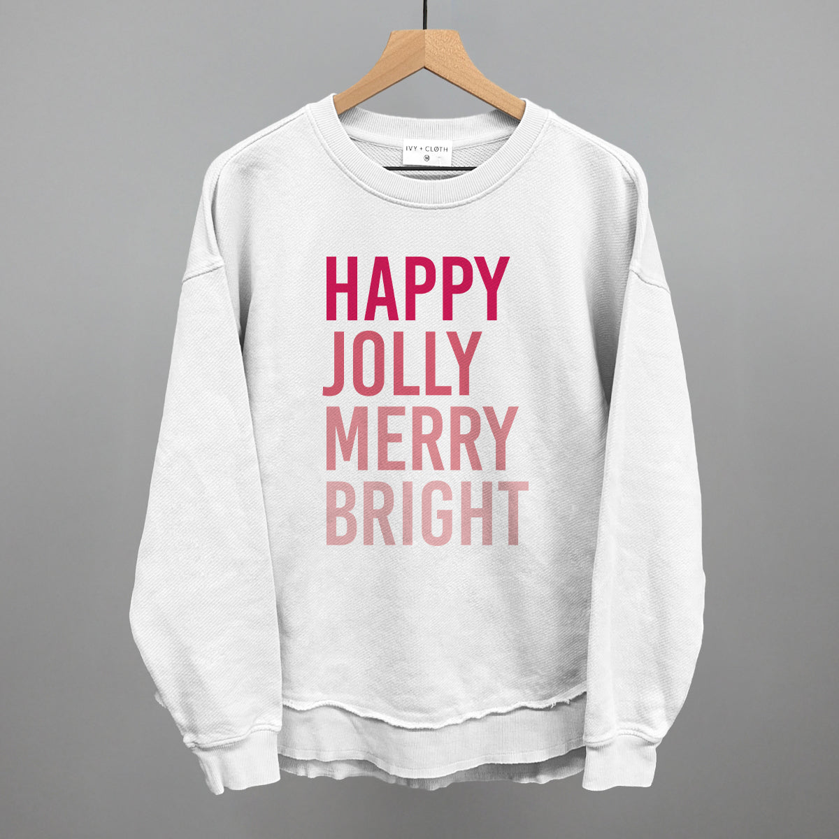 Happy Jolly Merry Bright (Pink)