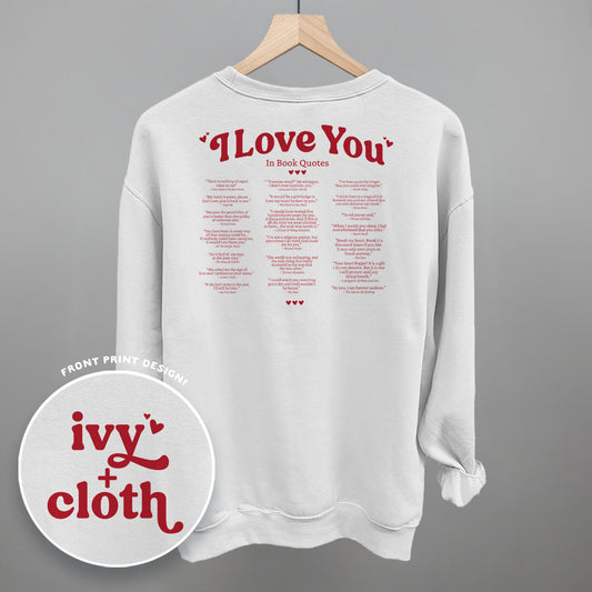 I Love You Book Quotes Back Print