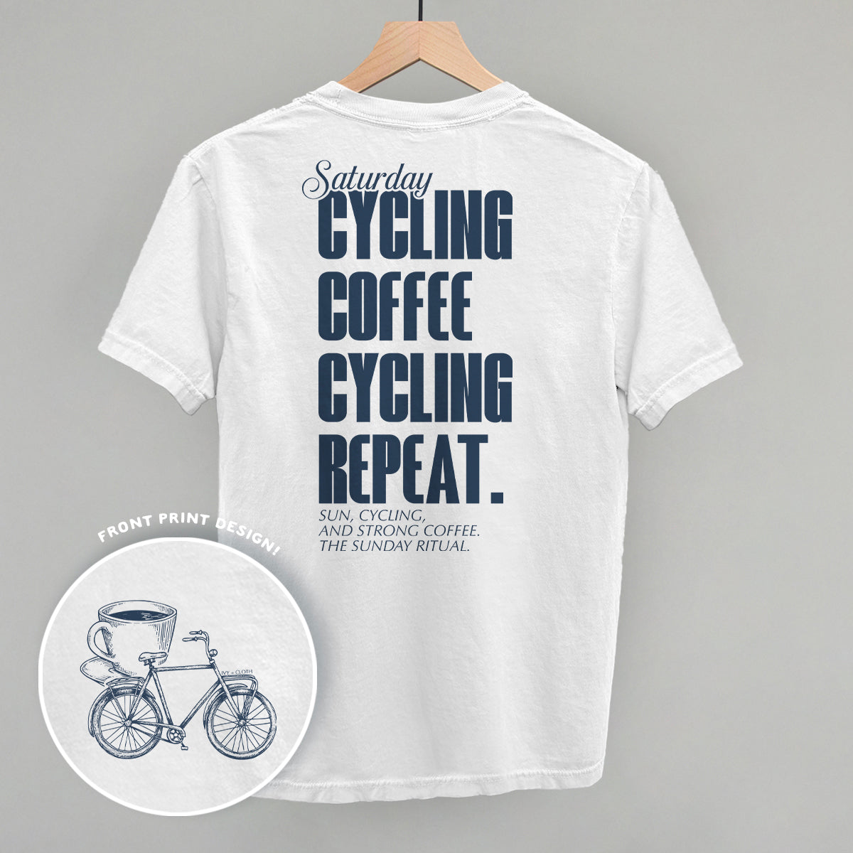 Saturday Cycling and Coffee (Back Print)