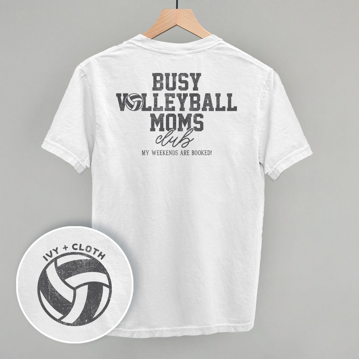 Busy Volleyball Moms Club (Back Print)