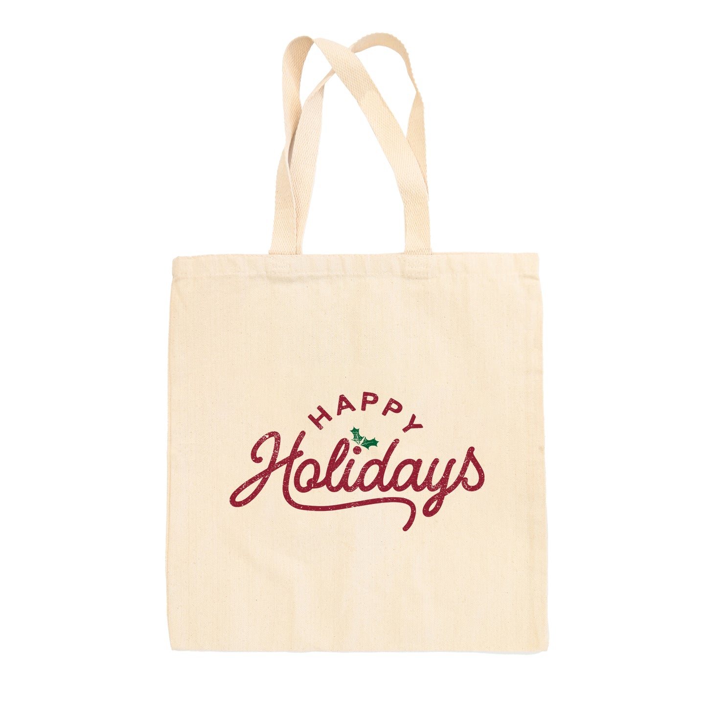 Happy Holidays Script Tote Bag